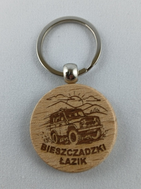 Brelok do kluczy drewniany